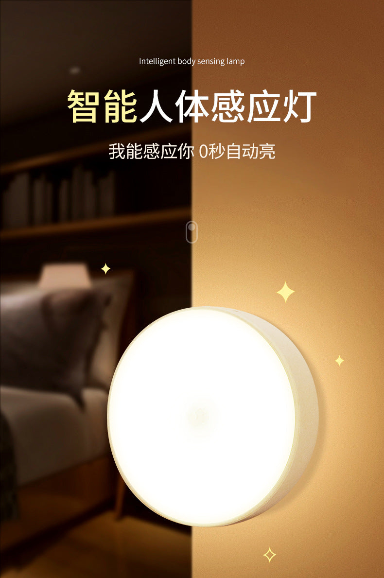 Human body sensor night light automatic touch smart charging for home voice control light control wardrobe aisle corridor led light