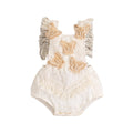 Wholesale european and american style cross-border new children's clothing short climbing lace mesh lace embroidered beaded pearl climbing jumpsuit