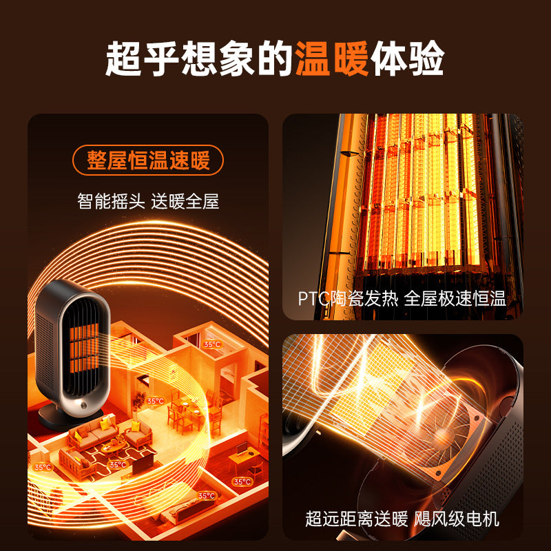 desktop heater office small vertical heater for home high power ptc heating fan electric heater