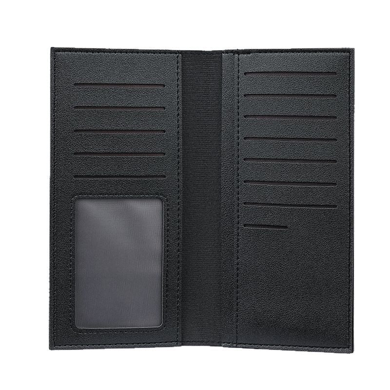 Popular fashion simple solid color wallet men's light and thin new long card bag multi-card position wallet card holder certificate