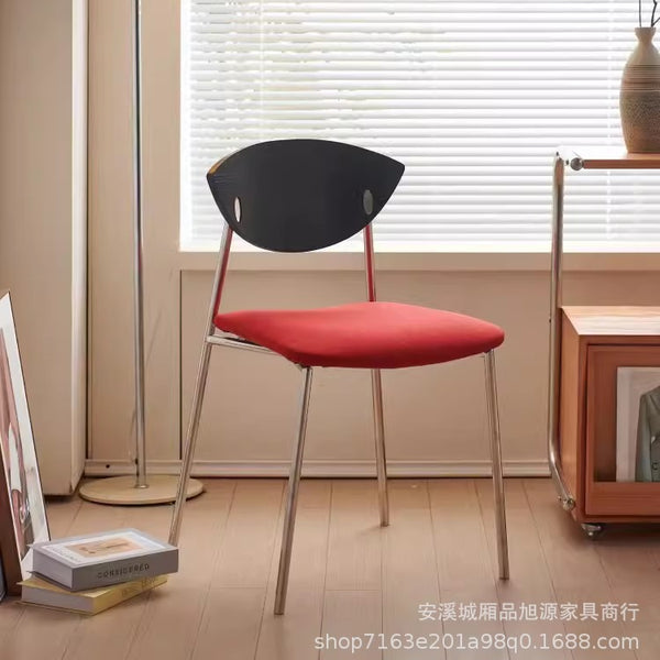 Nordic home designer retro dining chair medieval casual solid wood backrest coffee chair medieval single chair book table chair