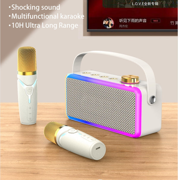 K-song wireless bluetooth speaker 513 microphone audio microphone children's home family ktv all-in-one machine