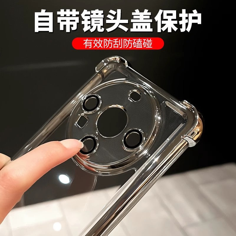 Super airbag suitable for huawei mate80pro mobile phone case electroplated four corners anti-fall p80classy soft shell anti-fall