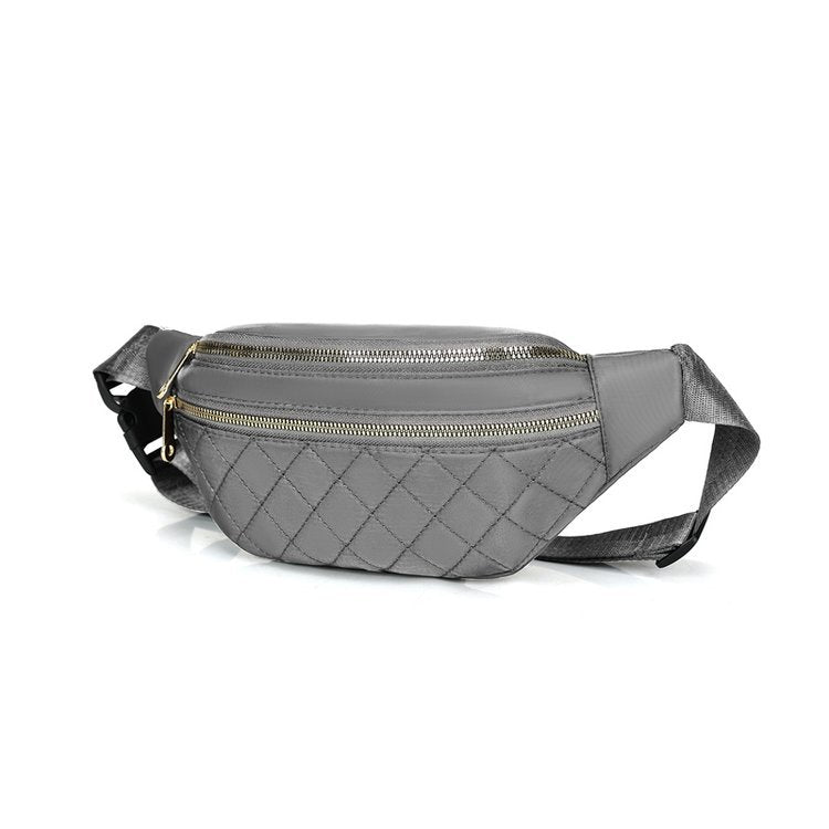 Foreign trade new diamond fashion breast bag outdoor sports versatile mobile phone fanny pack large capacity casual shoulder messenger bag