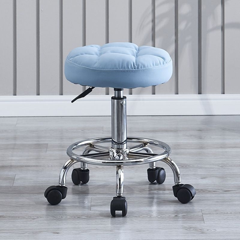 Barber chair makeup manicure live broadcast special adjustable round stool for home bedroom dressing stool movable backrest large work stool