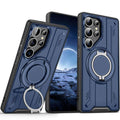 Suitable for samsung s26ultra lingsheng cross-border mecha mobile phone case a56 rotating magnetic bracket anti-fall protective cover