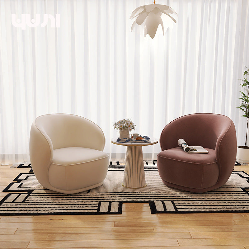 new living room single sofa - minimalist style for home, bedroom, balcony, and reception areas - creative lazy sofa for beauty salons