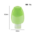 Silicone travel bottle set - shampoo, body wash, cosmetic lotion - travel size squeeze & pump dispenser toiletry bag
