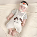 Baby onesie, breathable cartoon romper, infant summer lightweight clothing, short-sleeved outerwear, crawling suit, cartoon crawling suit