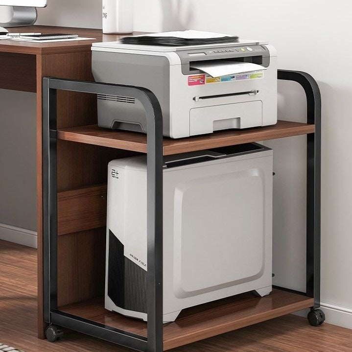 Printer stand shelf floor cabinet storage rack mobile office desk computer host bracket