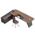 Customizable executive desk and chair set - modern minimalist office furniture for business leaders - customizable configuration