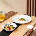 Chinoiserie underglaze ceramic seasoning dish stylish modern casual restaurant for home ceramic dish plate cooking soy sauce dish