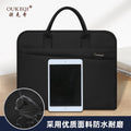 Large capacity business briefcase with sponge padding, oxford cloth double-layer document organizer, customizable with printing