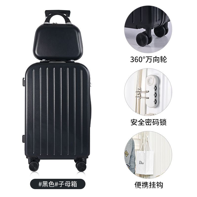 New multi-function USB interface suitcase, men's and women's high-value suitcase, universal wheel trolley case 26 password case