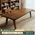 Solid wood large desk - double seater study & reading table for living room, minimalist office computer desk, conference table, workstation table