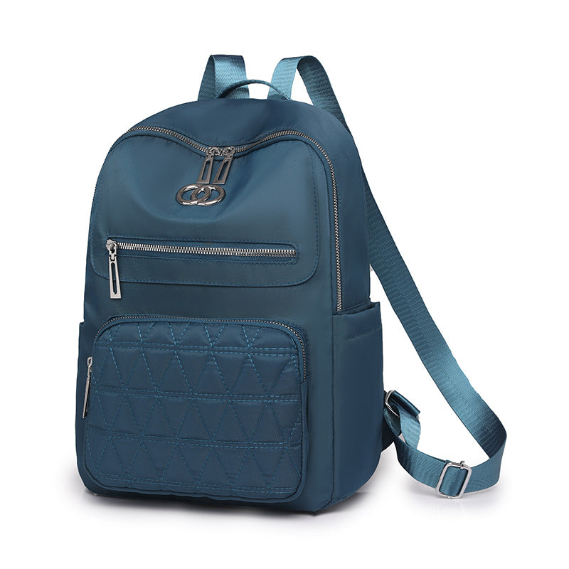 Nylon backpack women's Korean version fashion versatile schoolbag light travel backpack trend school commute large capacity