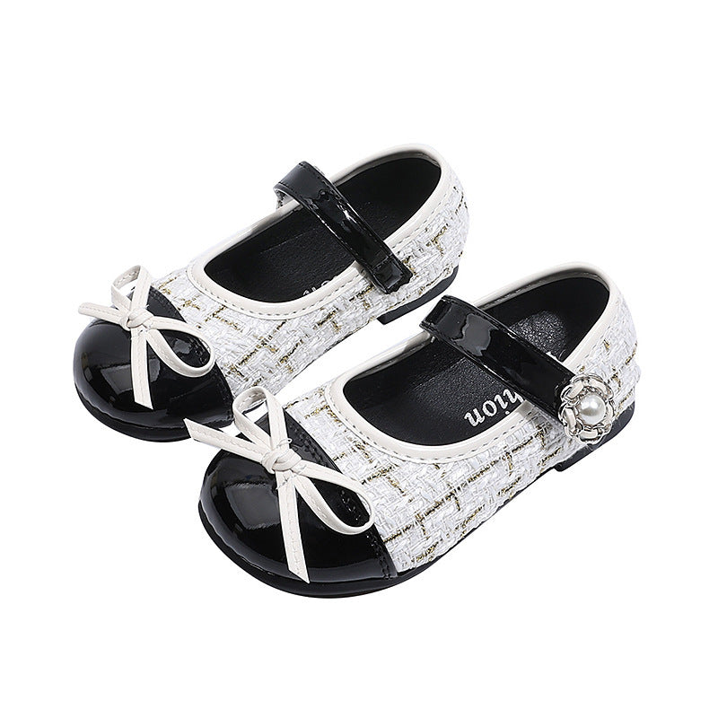 Vancahao kids' fashion mary janes -  spring/autumn new collection - girls' bow-tie princess shoes - toddler leather shoes
