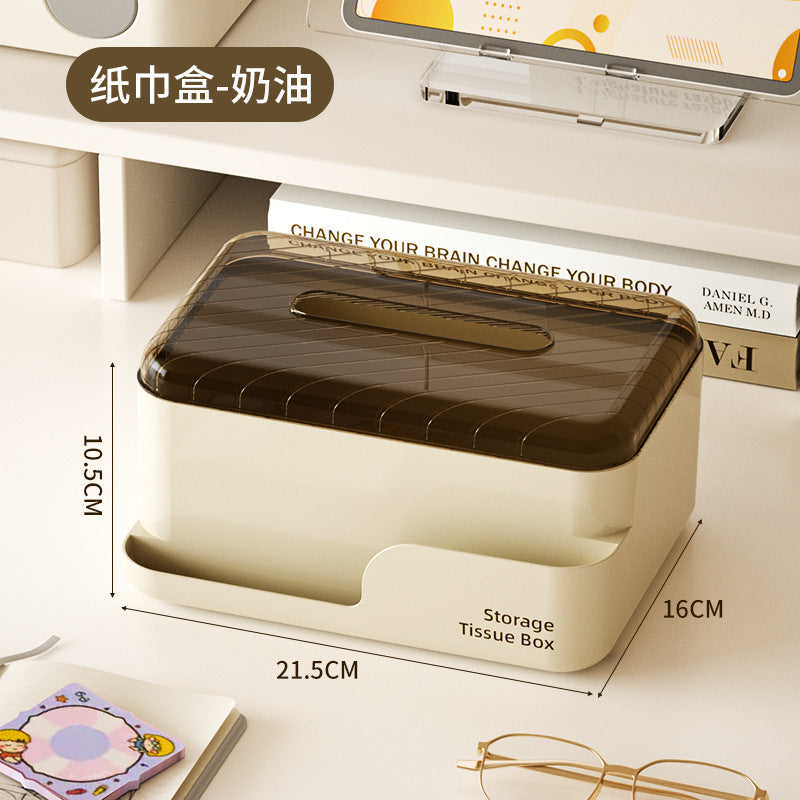 Desktop tissue box living roomaccessible luxurycasual creative coffee table classy paper box for homemultifunctional pen holder storage box