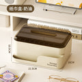 Desktop tissue box living roomaccessible luxurycasual creative coffee table classy paper box for homemultifunctional pen holder storage box