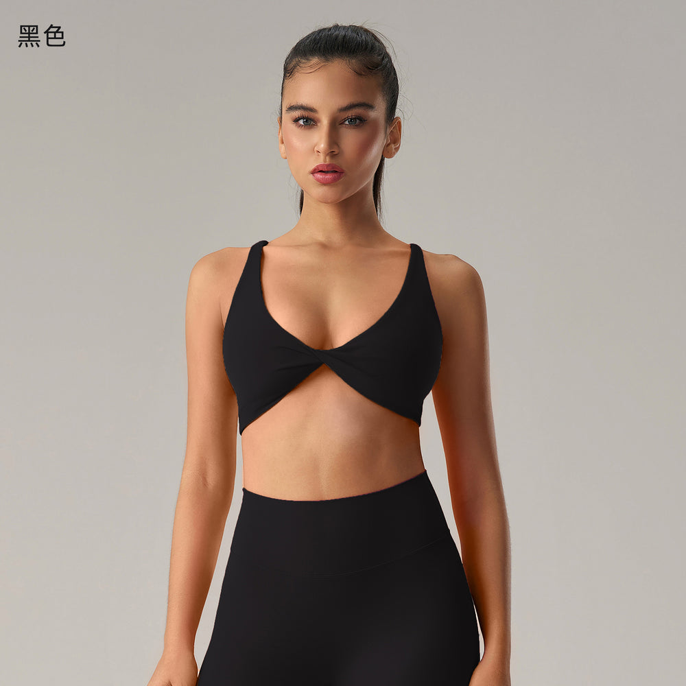 Fashion cross-border nude long sleeves yoga fitness suit women's back sports intimateshigh waist hip lifting tight nine-point pants