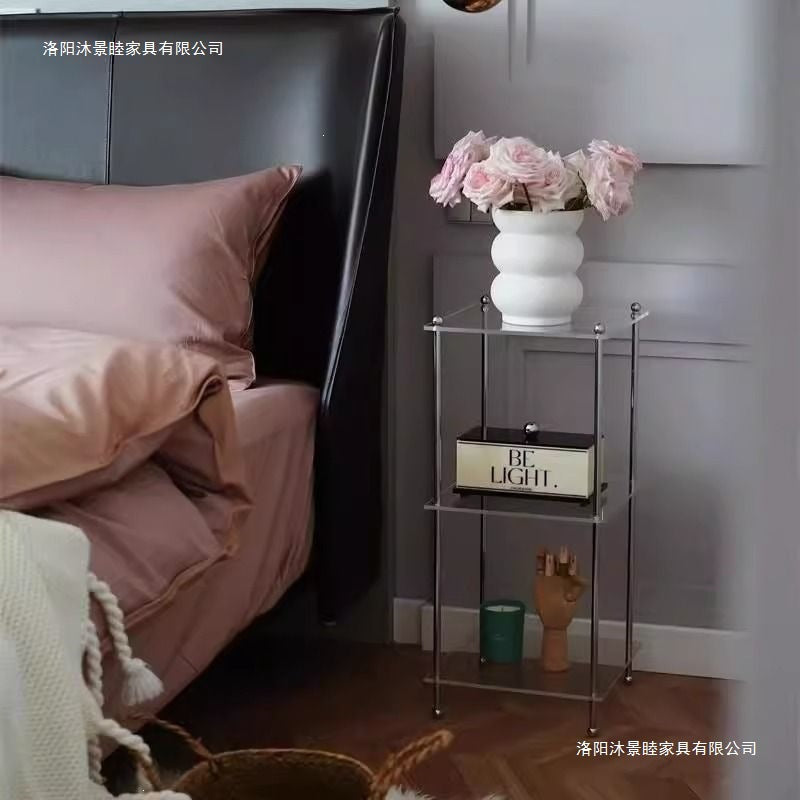 Trolley second-hand acrylic movablecasual bedside table sofa side table popular storage multi-layer storage rack