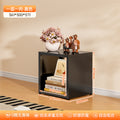 Modular grid storage cabinet - freestanding or wall-mounted, steel bookcase for home, kids' picture books, minimalist storage