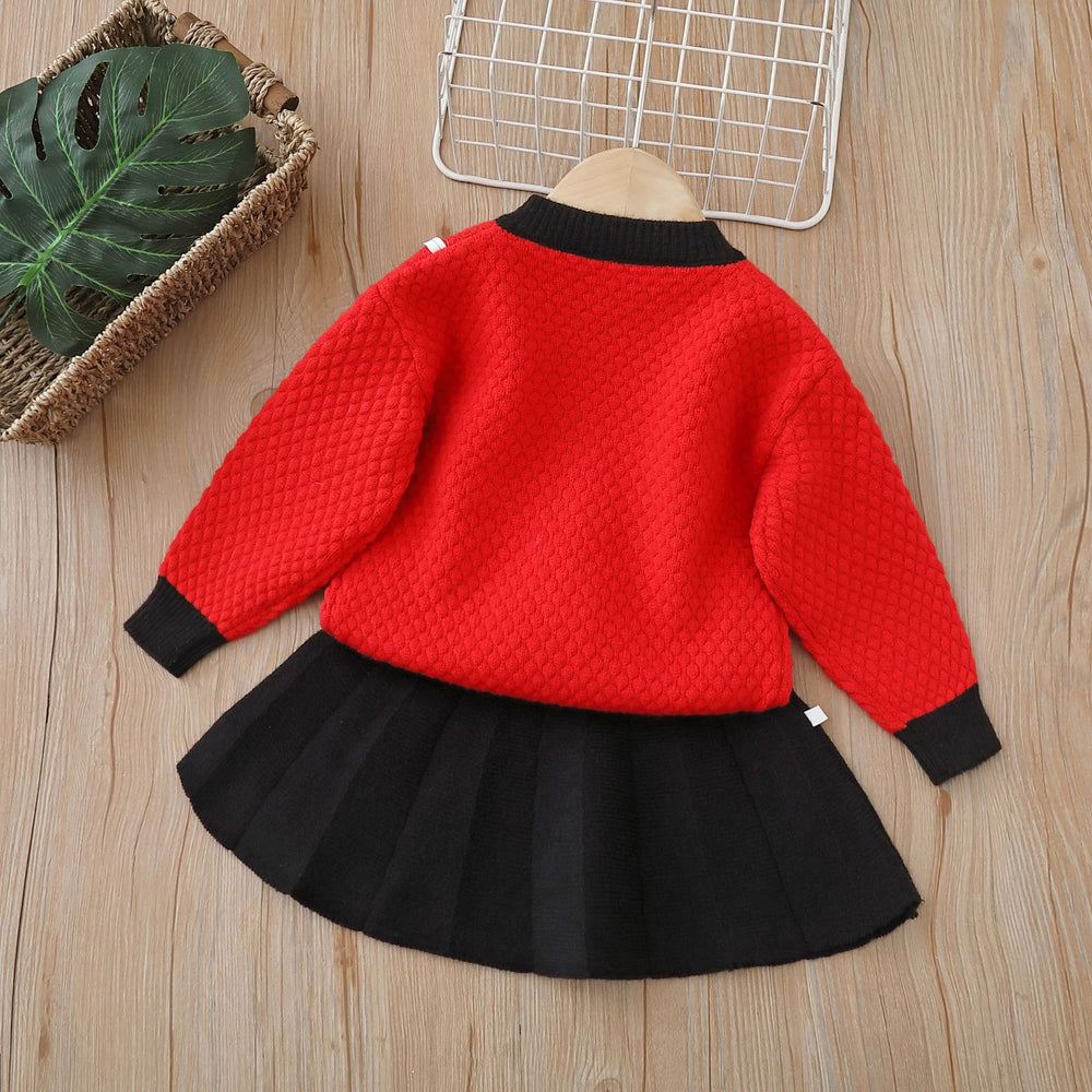 Girls' sweater set - new autumn  collection: chic and stylish two-piece outfit for little girls