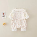 Baby clothes spring romper girl baby bodysuit double layer outwear spring autum super cute full month princess haki