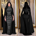 C7709 cross-border   fashion women's elegant rhinestone and beaded evening dress