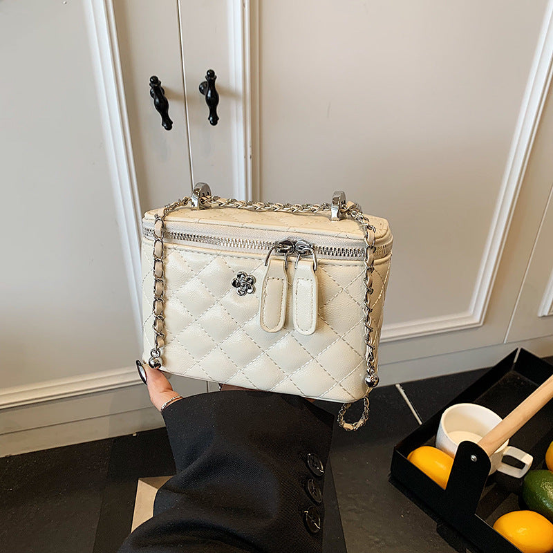 Foreign trade rhombus chain bag women's 2025 new summer niche shoulder messenger bag Korean version popular box bag