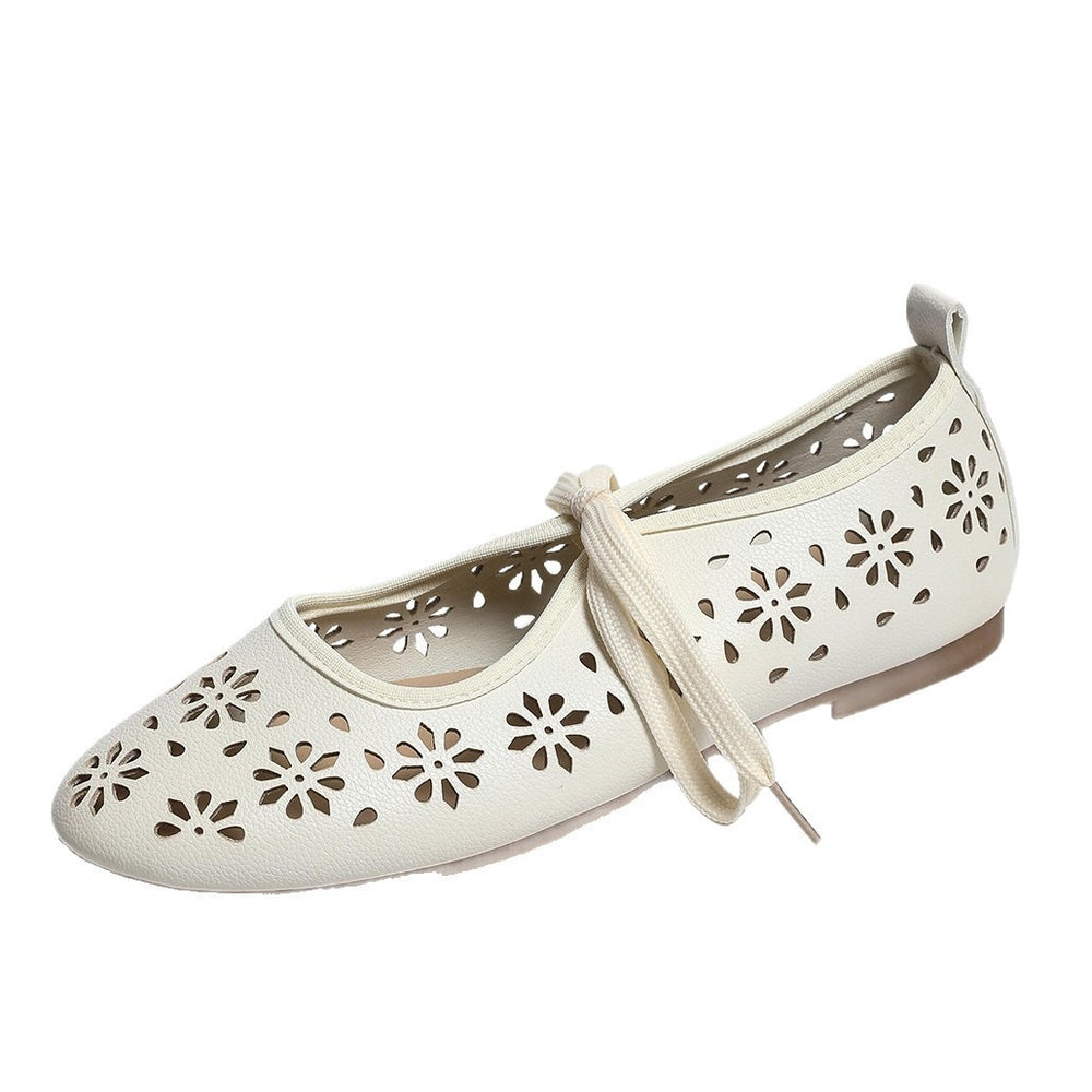 new arrivalretro style cut out woven flatstie backcasualflatsflatsplaid crocs doudou shoes for women