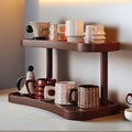 Cup holder desktop storage rack countertop double-layer storage rack tea set rack coffee cup water cup desk display rack