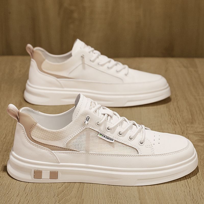 Men's winter 2025 new collection: breathable, versatile leather shoes for men - athletic, casual, slip-on, premium white sneakers