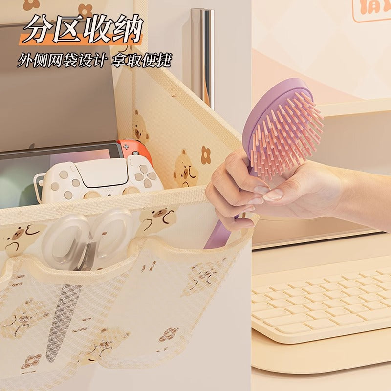 Dormitory bedside storage hanging bag hanging wall rack for glasses data cable mobile phone charger finishing box