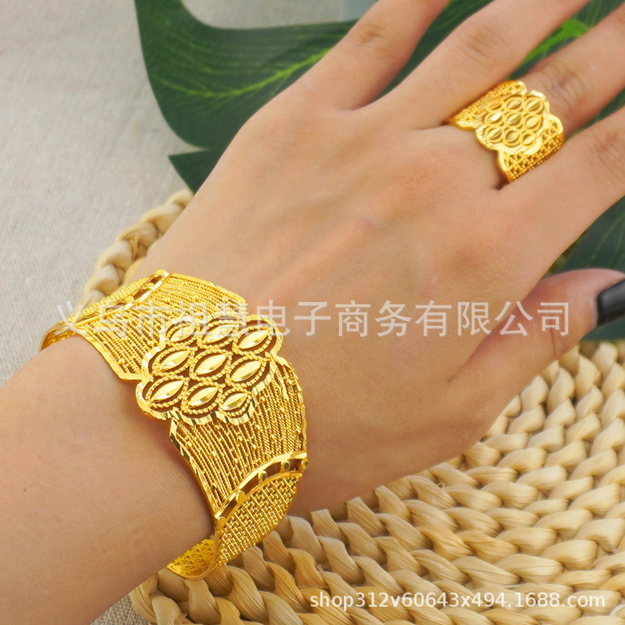 Middle eastern wholesale dubai geometric open bangle bracelet, indian fashion, arabian wedding party gift
