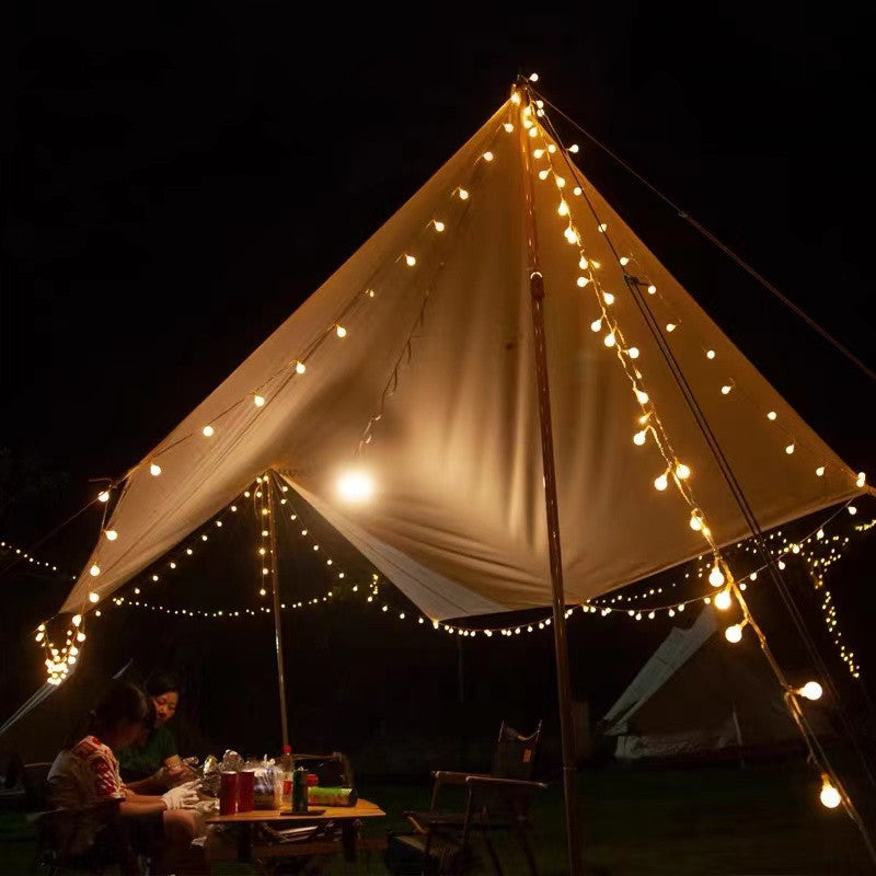 10 meters 80 lights camping atmosphere light string USB outdoor tent canopy decoration dragon ball small ball light strip wholesale