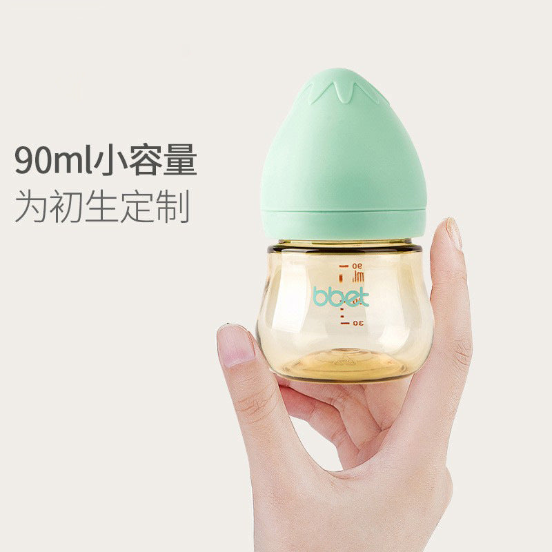 Newborn baby bottle, suitable for older babies to drink lying down. made with ppsu, wide-neck design, shatter-resistant, anti-colic, and perfect for weaning