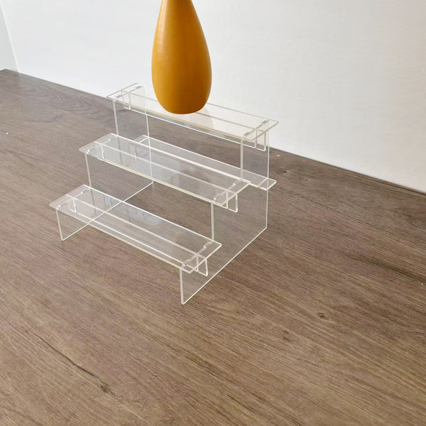 Cross-border acrylic stepped display stand ornament bracket figure toy storage step frame transparent Matt display
