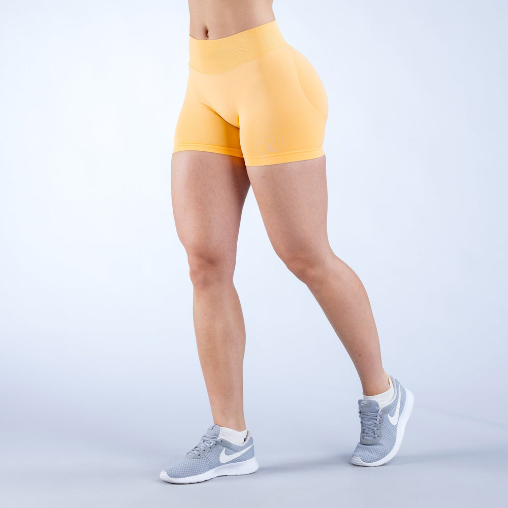Best sellingdfyne original 28-color three-section waist pleated hip lift low-waist fitness seamless three-quarter pants yoga shorts for women