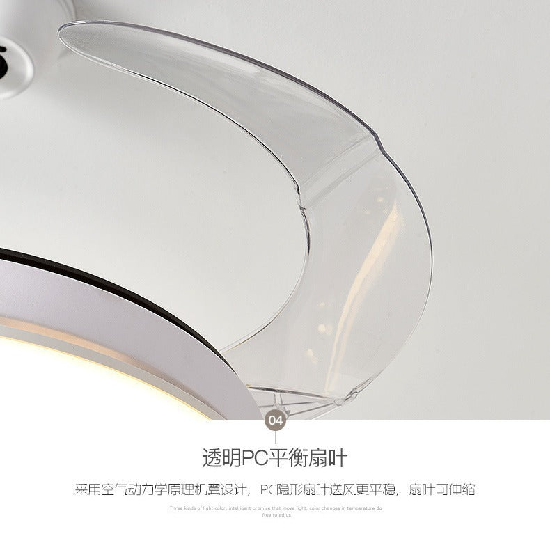 Various lights Round fan light Living room Dining room Bedroom Silent ceiling fan Integrated led Creative eye protection Ceiling light