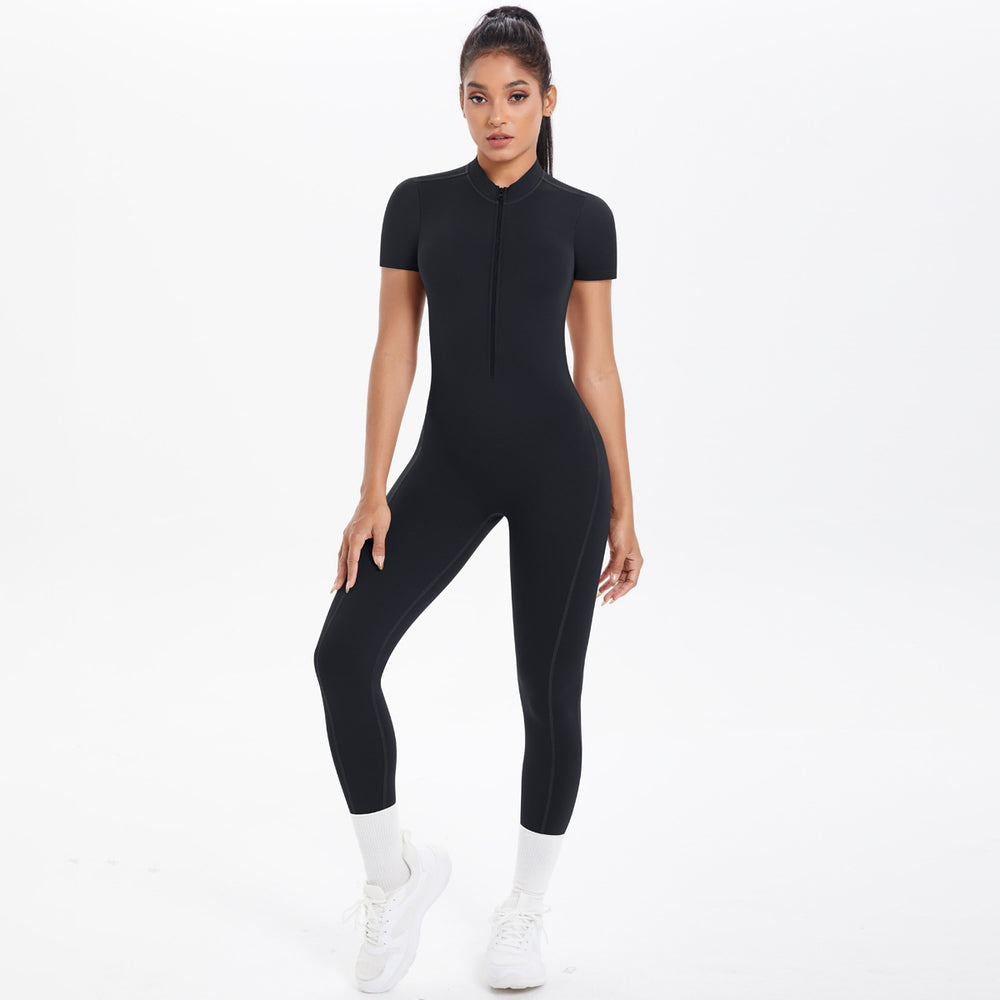 New women's seamless compression bodysuit - perfect for yoga, running, and fitness - quick-dry activewear