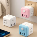 Desk lamp cube socket panel - multifunctional home power strip with usb charging, cute ambient night light