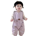 Spring and autumn overalls two-piece set baby onesie small month-old baby suit cute girl autum clothes