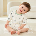 Baby pajamas modal cotton thin style kids' loungewear summer boys' and girls' three-quarter sleeve air conditioning suit two-piece set