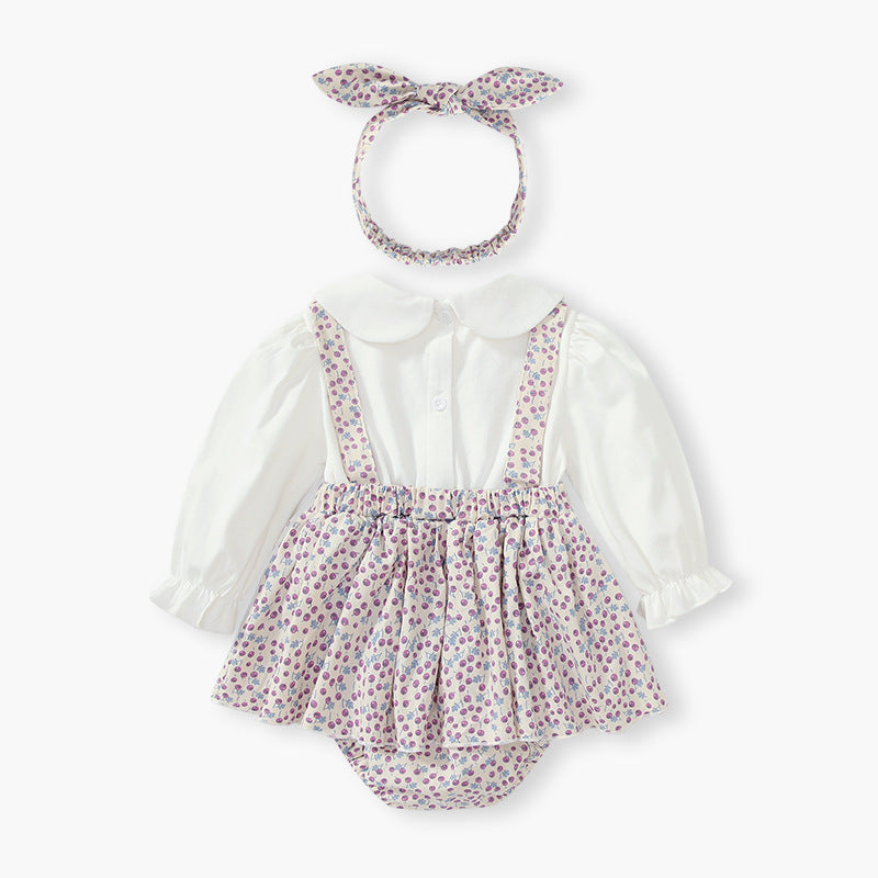 Baby romper - spring/autumn  new collection - sweet long-sleeve lace dot floral bodysuit