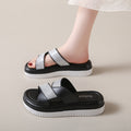 Trendy rhinestone sandals women's summer new thick sole height increasing flip flops beach high-end slippers