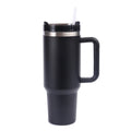 40oz 304 stainless steel large capacity insulated tumbler with handle, vacuum straw, car cup, gift water bottle, business gift