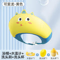 Triceratops shower cap-yellow + shampoo brush + shampoo cup + water thermometer