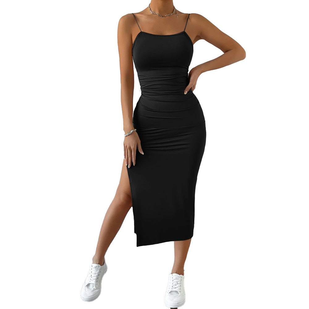 European and american women's clothing  spring new collection: sexy backless slit mini dress - bodycon dress for women