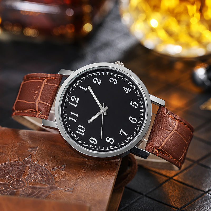 2021 wish cross-border couple's round watch, quartz watch for men and women, student gift, wholesale cross-border hot seller